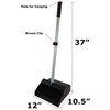 Janico 1085 Commercial Lobby Dustpan Upright, Aluminum Handle, 37” Length,