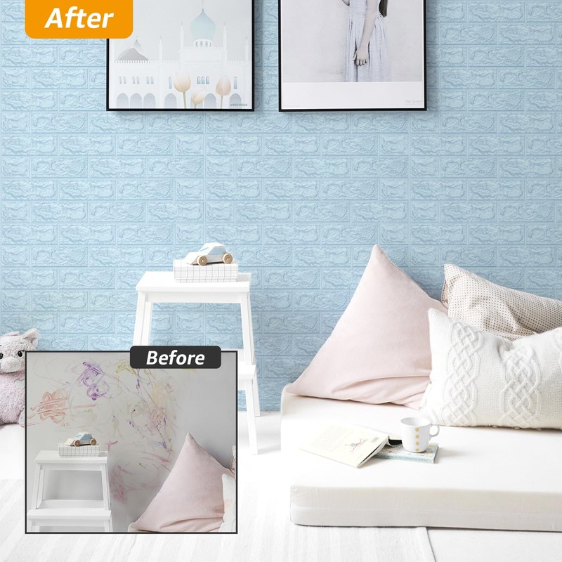 Art3d 64 Square Feet (Pack Of 11) Wall Panel Brick,