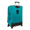 SwissGear Sion Softside Expandable Roller Luggage, Teal, Checked-Medium 25-Inch
