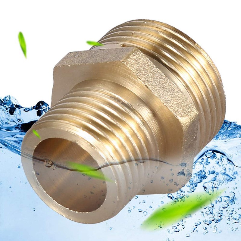Hex Nipple, Brass Pipe Fitting, External Thread 3/4" to 1/2"