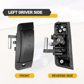 1 Pair Exterior Door Handle Kit, Left Driver Side and Right Passenger Side Handle Compatible with Nissan 350Z 2003 2004 2005 2006 2007 2008 2009, Replaces 80607-CD41E 80607-CD400, Matte Black