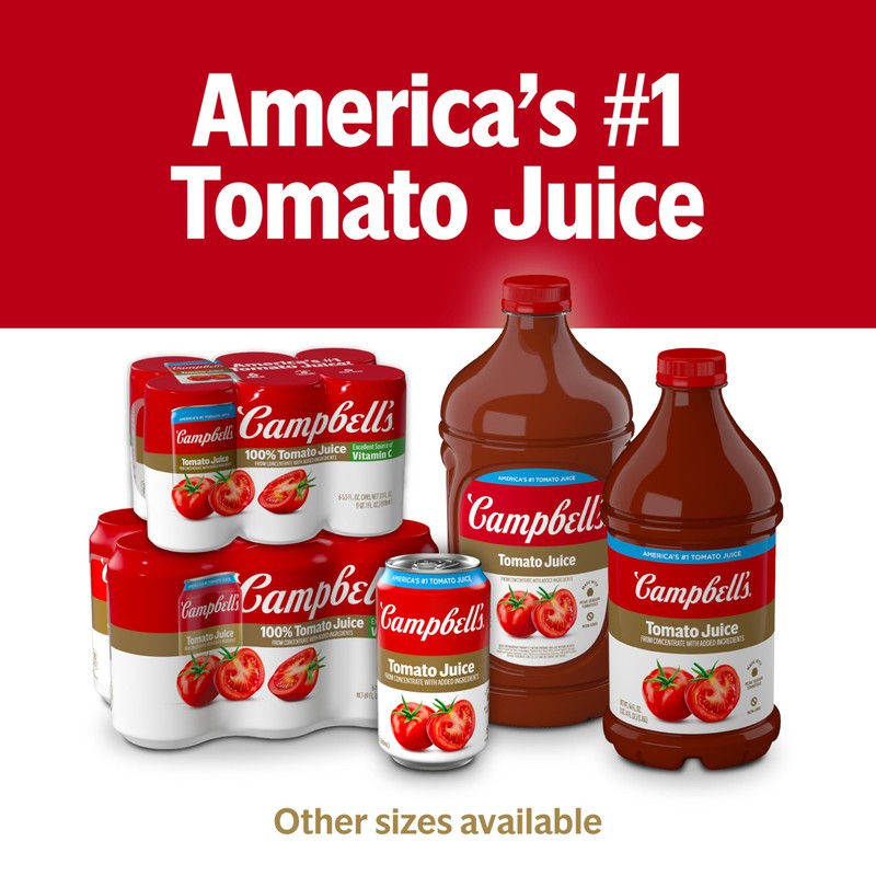 Campbell's 100% Tomato Juice, 11.5 fl oz Can (24 Pack)