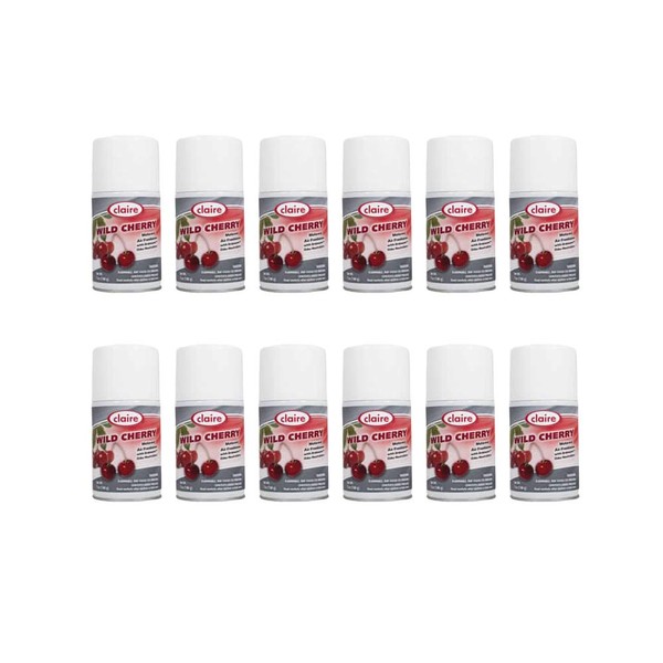 Claire CL107-12pk Wild Cherry Metered Air Freshener; 7 Oz. Net Wt.,12 Count