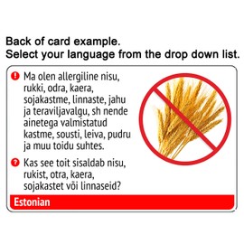 Gluten Free Translation Card (2 Pack) - Translated in Icelandic or Any of 64 Languages