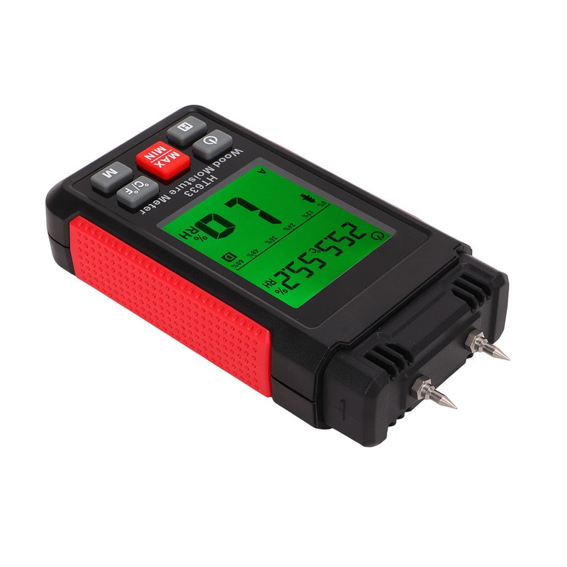 Wood Moisture Meter Multifunctional Digital Moisture Detection Tester for Firewood