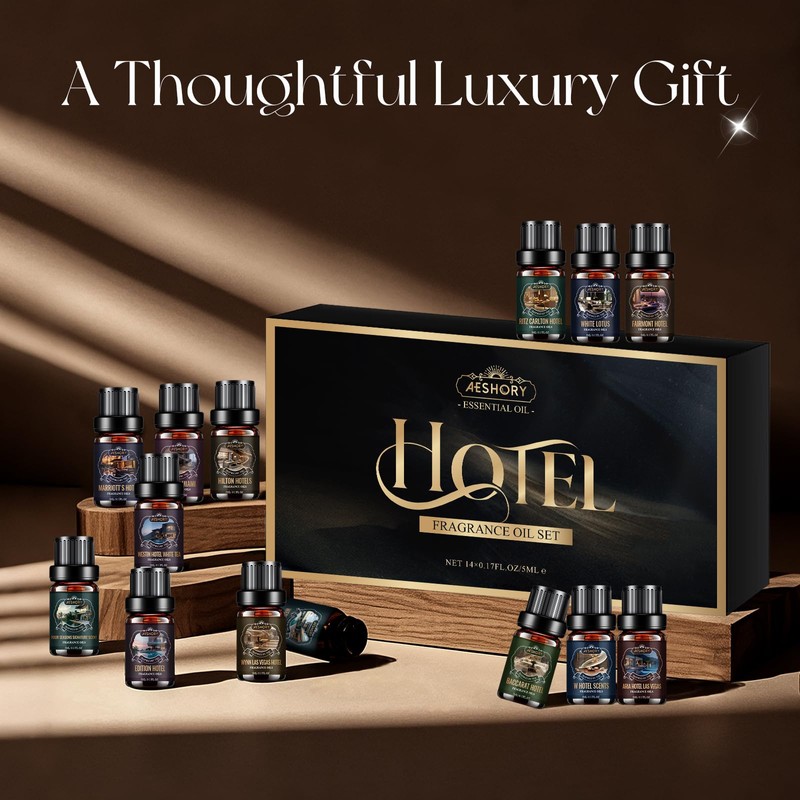 Hotel Diffuser Oils Set - 14Pcs Luxury Fragrance Oil Blend