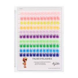 Vayator Wide Stem With Various Colored False Eyelashes D Curl Eyelash String 10-20mm Choose Professional Makeup Personal Eyelash String Grafted Eyelash Extension Cluster（10 colors-16mm ）