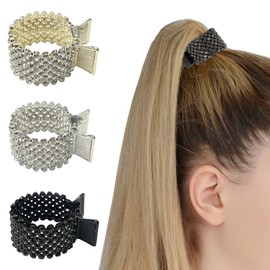 3 Pieces Hair Clips, Claw Clips for High Ponytail, Hair Clips for Women, Hair Accessories for Women, Glitter Hair Clips, Diamond Hair Clips for Women, Hair Claw Clips