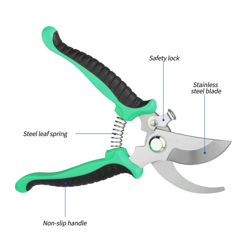 Pruning Shears Sharp Blade Bypass Hand Pruner - Garden Secateurs