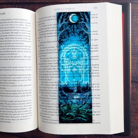 Shire Stained Glass Bookmarks, Doors of Durin, Arwen Aragorn (Transparent Bookmark, Fantasy Book Reader Gift) - Style: Doors of Durin