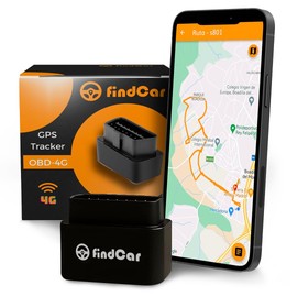 FindCar - OBD GPS Tracker 4G for Car, Motorcycle and Truck with Built-in SIM, Plug-and-Play Connection, Vehicle Tracking with App, Anti-Theft System, Speed Alert, Flexible Subscription