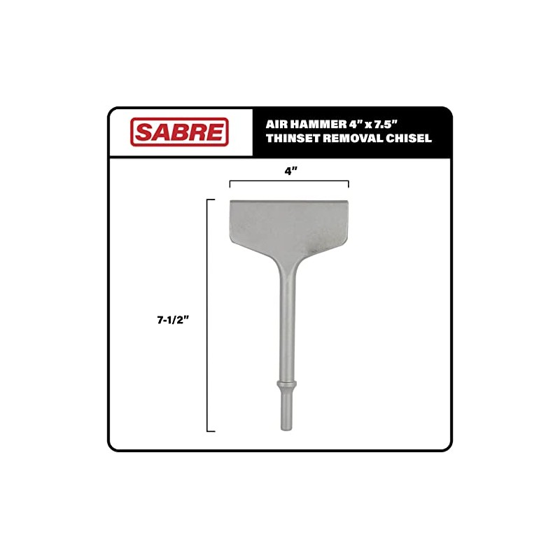 Sabre Tools 4 Inch x 7.5 Inch Air Hammer Chisel
