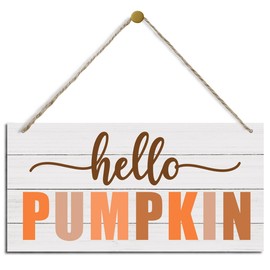 Fall Decor, Decorative Wood Hanging Wood Plaque, Hello Pumpkin Sign, Wall Decor Art, Pumpkins Fall Door Hanger, Fall Welcome Sign, Decor for Home Front Door, Fall Decoration for Porch