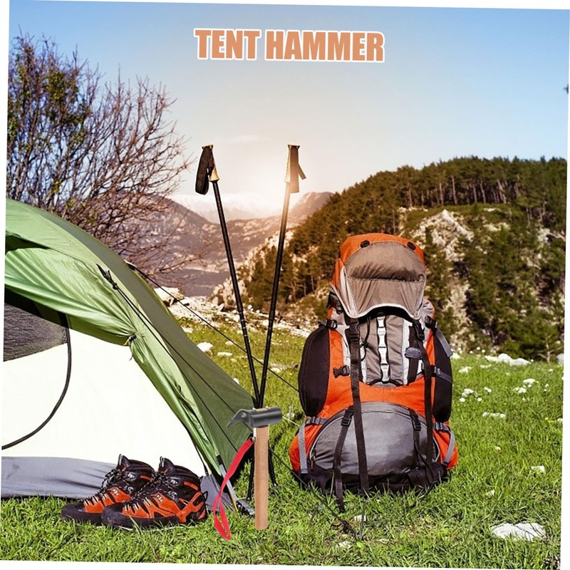 WHAMVOX Camping Mallet Lightweight Survival Hammer for Tent Pegs Outdoor
