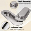 Deyixinup 2 PCS Side Hole Flush Pull Silver Oval Embedded