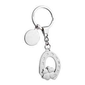 Ten Key Ring with Horseshoe and Four Leaf Clover Code EL5680 cm 10.5 x 3.5 x 0.7 h by Varotto & Co.