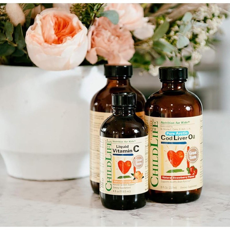 Child Life's Pure Arctic Cod Liver Oil, Natural Strawberry Flavour,