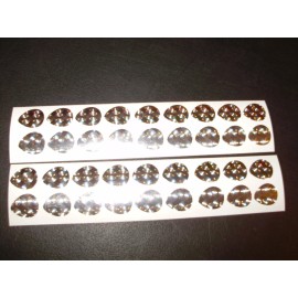 Mad River Dubbing Company #2 Colorado Blade 50 PCS Holo/UV/Glow Die Cuts in 9 Styles Fishing Lure Tape - Silver Magnum Bubbles Holo