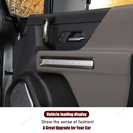 Side Interior Door Panel Strip Trim Compatible with Hummer EV 2022-2026 SUV/SUT, Inner Door Panel Decoration Trim Molding Cover Accessories, 4PCS (Silver)