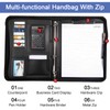 Colexy A4 Writing Case, Leather Conference Folder with Calculator, Waterproof