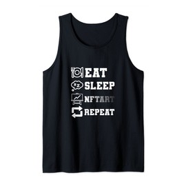 Eat Sleep Nftart Repeat Tank Top
