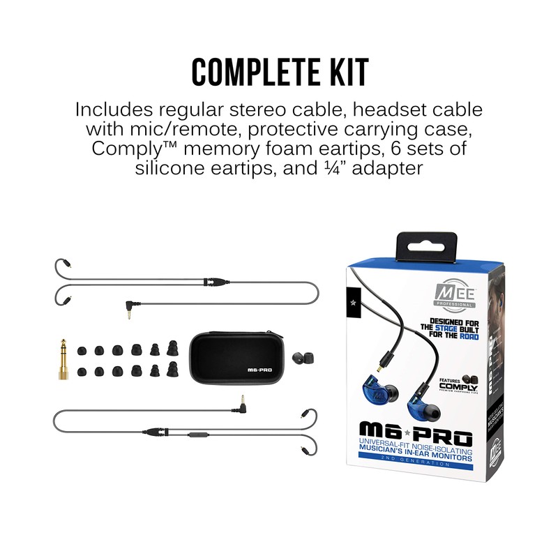 MEE audio - M6 PRO 2nd Generation Universal-Fit Noise-Isolating Musicians'