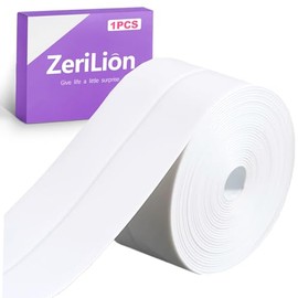 ZeriLion White Waterproof Caulk Tape,Self Adhesive Sealing Strip for Bathtub, Toilet, Shower, Waterproof Self Adhesive Caulk Strip Kitchen Countertop & Sink(1.5 inches x 10.5 feet)
