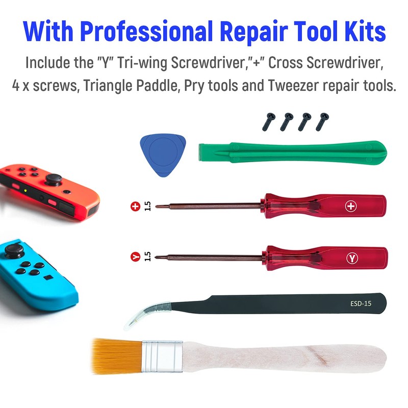 Mcbazel 18 in 1 Replacement Repair Kit for N-Switch Joy-Con