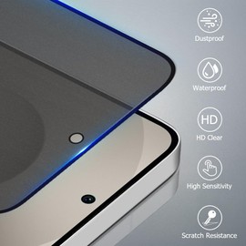 2 Pack Galaxy S25 Ultra Matte Anti spy Privacy Screen Protector,9H Tempered Glass,Anti-Glare Anti-Scratch, Smooth and Responsive Absolute, No Bubbles, High Definition Clear, With Installation Frame