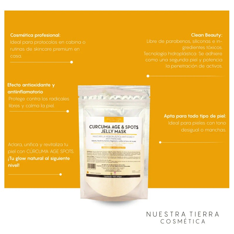 Mascarilla Hidroplastica Curcuma Age & Spots Jelly Mask 100g Tipo