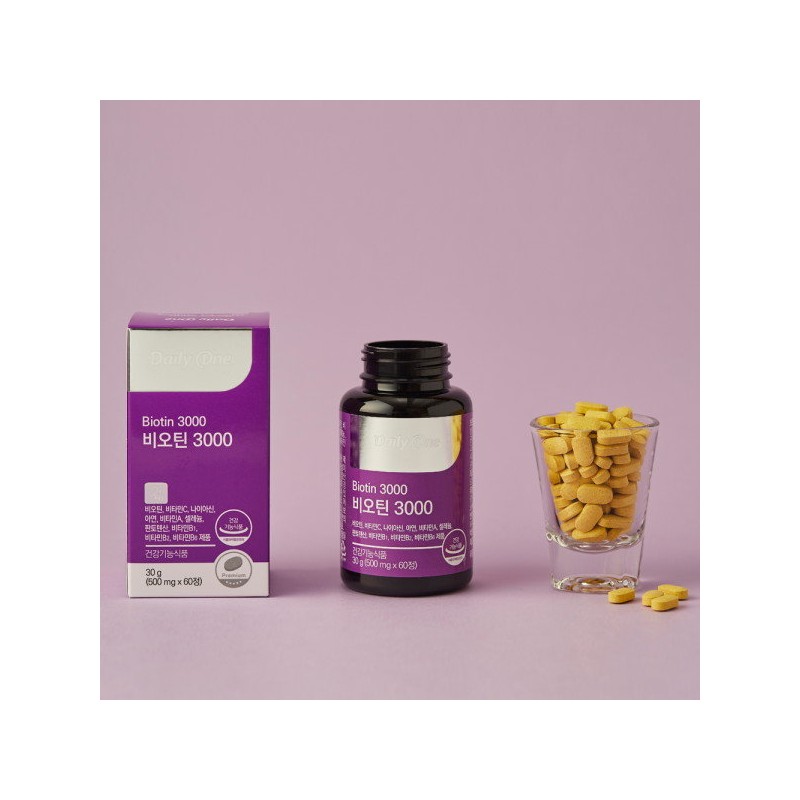 Daily One Biotin 3000 Multi-Nutrition 500mg / 데일리원 비오틴 3000