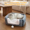 OMIVIER Cat Bed for Indoor Cats,2-in-1 Convertible Cat Bed &