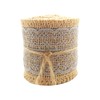 LWR CRAFTS Natural Burlap Ribbon with Lace (Grey)