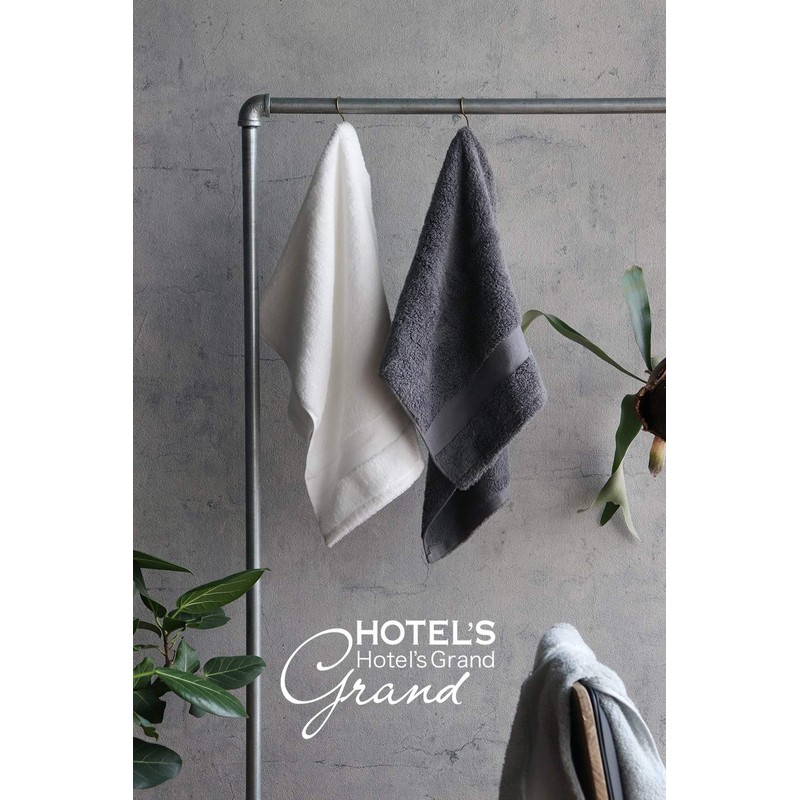 Hiorie Imabari Towel Certified Face Towel, Set of 2, Charcoal,