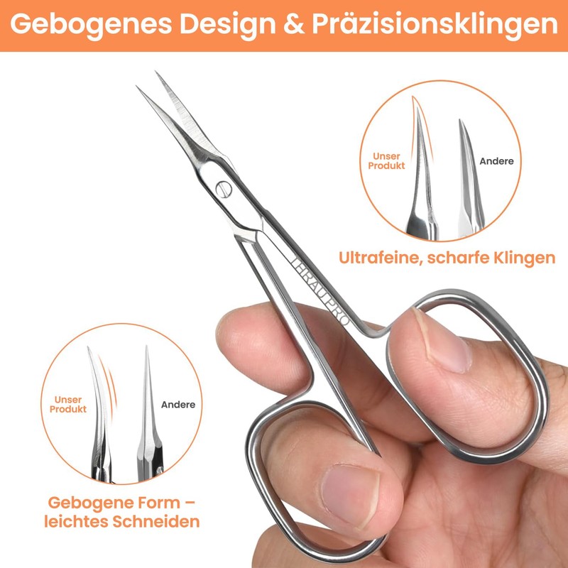 THRAU Ultra Precise Cuticle Scissors - Ideal for Cuticle Care,