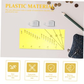 Gadpiparty 1Set Sewing Machine Sew Allowance Ruler Quilting Tools with Magnetic Guides Durable Measure Ruler for Accurate Patchwork and DIY Sewing Projects