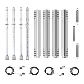 SafBbcue Replacement Parts Kit for Charbroil Advantage 463343819 463344116 463343819 466344116 Performance 463280419 Heat Plates G359-0003-W1 Burner Tube G466-2500-W1