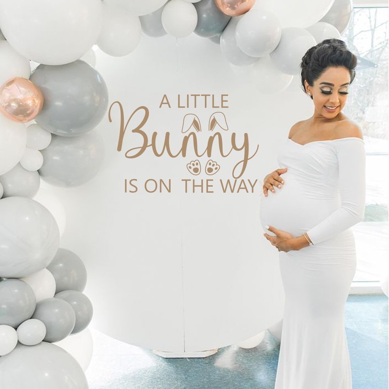 A Little Bunny is One The Way Baby Shower Balloons