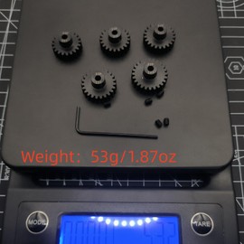 ADORLY Metal Steel 32P Pinion Gear 3.175mm Shaft 20T 21T 22T 23T 24T with Hex Key for Traxxas Slash 2WD Hoss Rustler 4X4 VXL Slash 4X4 Bandit Nitro Stampede E Revo maxx Upgrades Parts