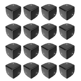 LC LICTOP Speaker Corner Protectors 1-1/2 Inch, Metal Edge Guards for Cabinets, DJ PA Speakers, Flight Cases, Toolboxes, Amplifiers, Subwoofers, Anti-Collision Protection Black 16Pcs