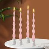 Pastel Candlesticks Spiral Taper Candles,Gedengni Unscented Candle Stick Long Tapered