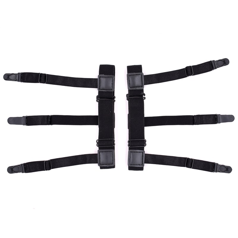 Adjustable Shirt Stays for Men – Elastic Shirt Holders with