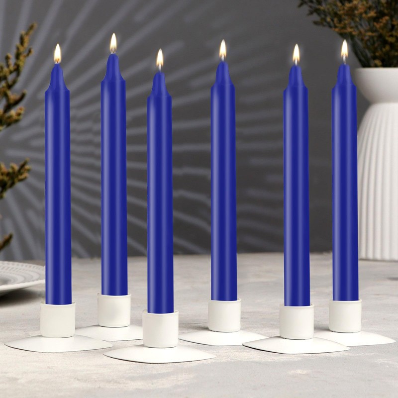 24 Pack Blue Spell Chime Candles – Premium Mini Unscented