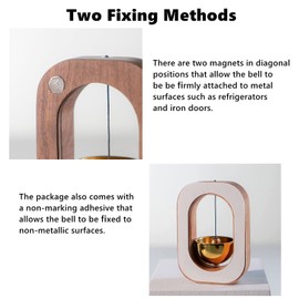 Shopkeepers Bell for Door Opening - Magnetic Attached Doorbell Chime for Business - Unique Office Ornaments and Hanging Decoration for Entrance, Fridge Sticker and Barn Door - Creative Present Small