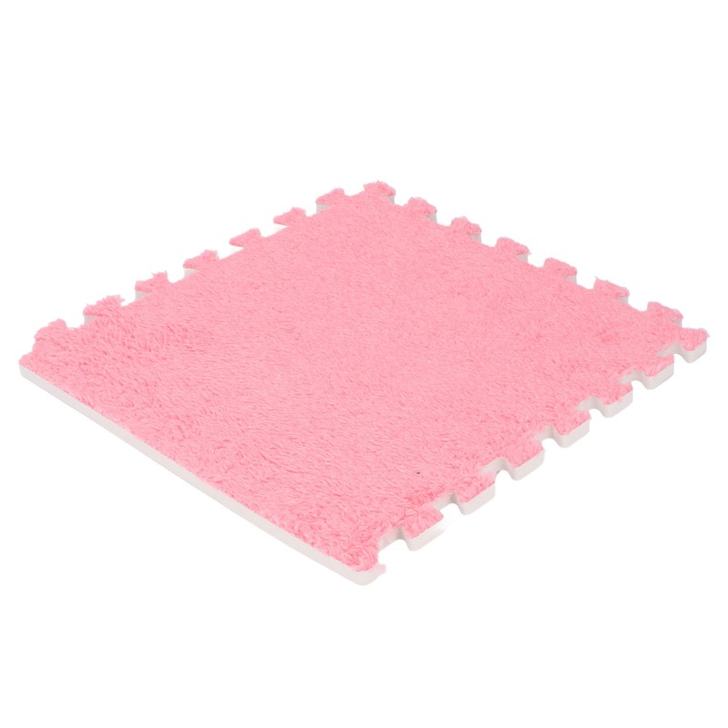 10pcs Plush Foam Floor Mat Thickened Cuttable Interlocking Carpet Tiles