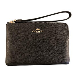 COACH Crossgrain Corner Zip Wristlet 58032 Black