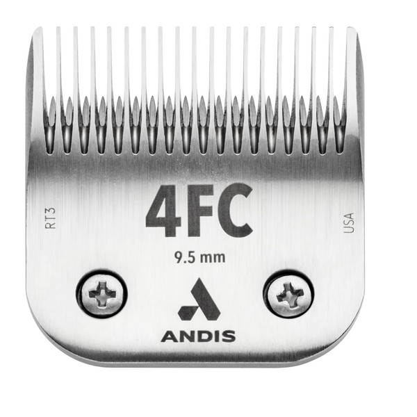 Andis – 64123, Ultra Edge Detachable Dog Clipper Blade – Carbon-Infused Steel, Long-Lasting Sharp Edges with Deep Teeth, Removes Hair 3/8-Inch (9.5 mm) - Fits AG, AGC, BDC Models - Size-4 FC, Chrome