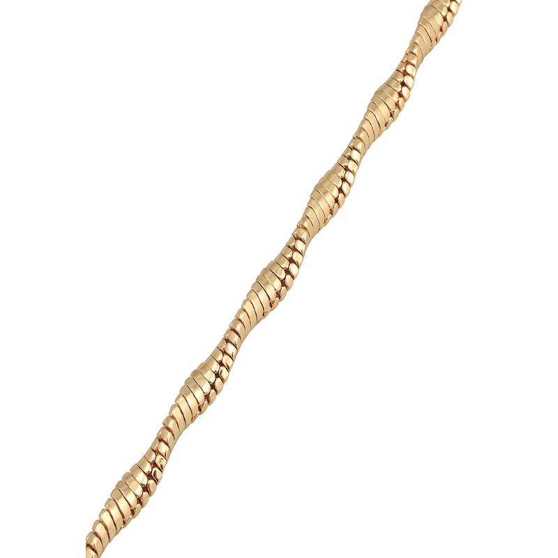 Elli Necklace Ladies Cord Twisted Basic Gold Coloured