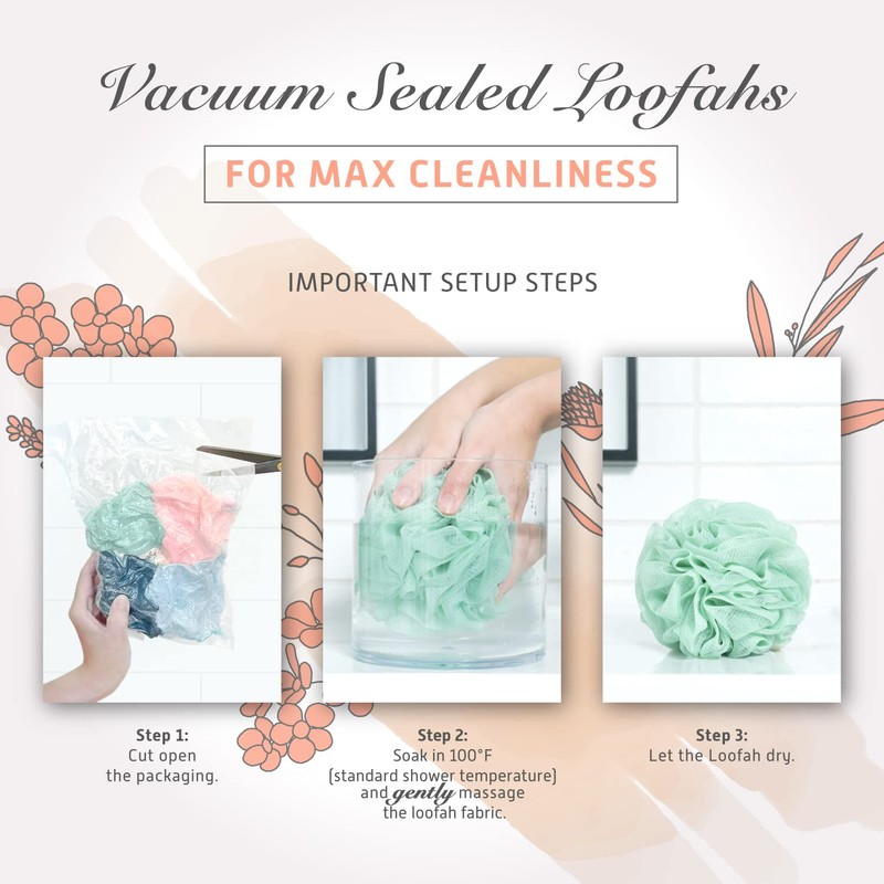 Spongentle Premium Deep Cleansing Loofah Sponge for Radiant Skin, Pack