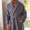 Alexander Del Rossa Mens Robe, Plush Fleece Hooded Bathrobe Men,